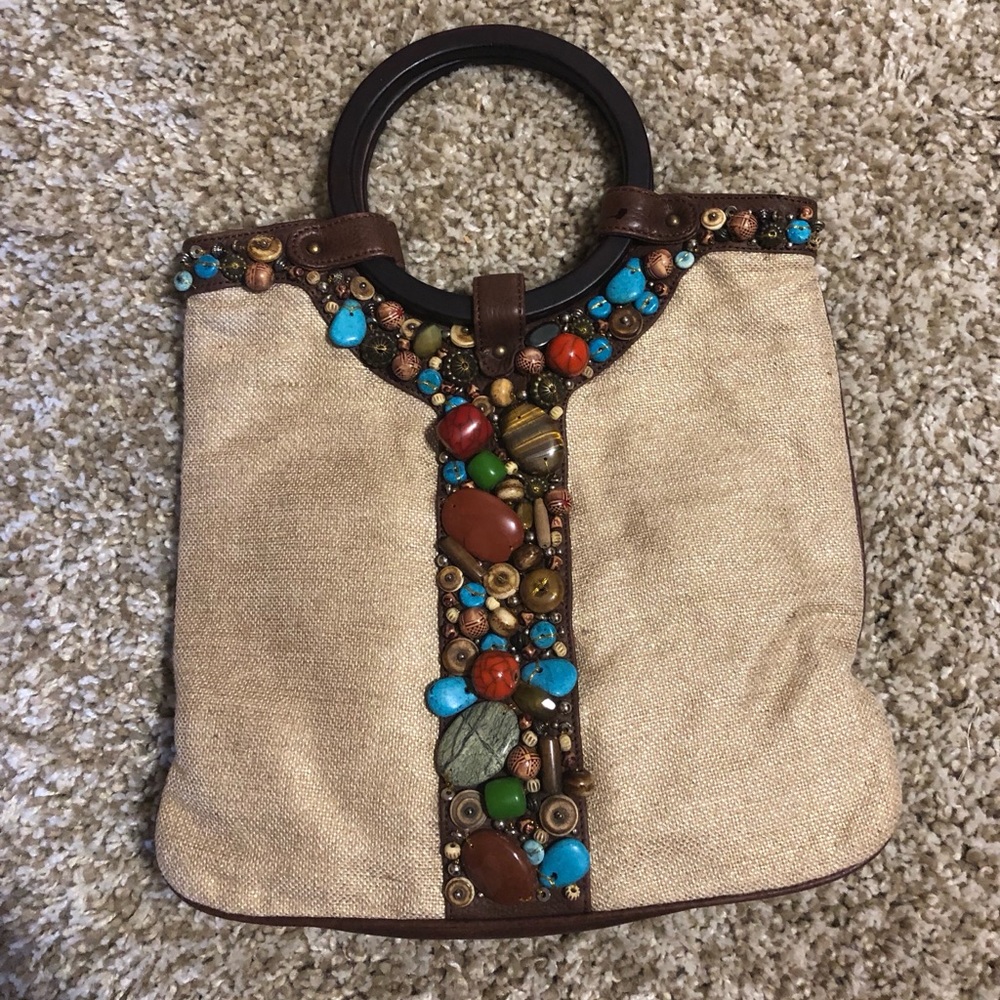 New Cole Haan Beaded Handbag